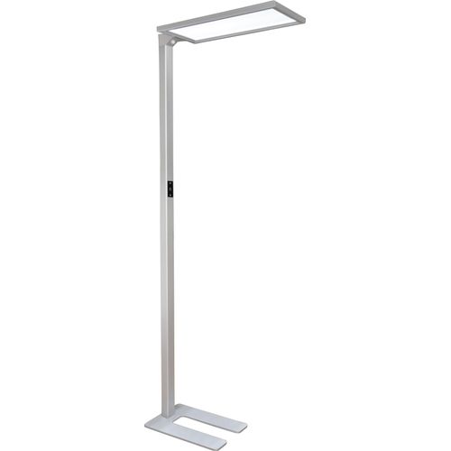 OFFICE Stehleuchte mit Lichtverteilung= up-49W/down-34W. Lichtfarbe: CCT, Bewegungssensor, dimmbar, touchpanel, Farbe: silber-matt