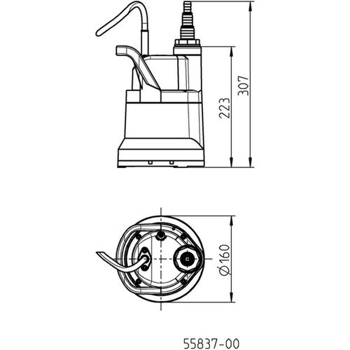 Jung Pumpen JUPU JP SCHMUTZWASSERPUMPEOD6601G-06SIMER 6 230V DT.STECKER (OD6601G-06)