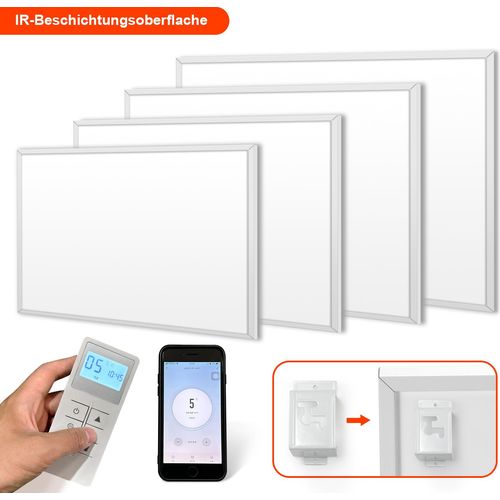 Infrarotheizung 980 Watt inkl. Thermostat APP-Funktion Wifi Fernbedienung, Wandheizung bis 16qm Elektro Heizung