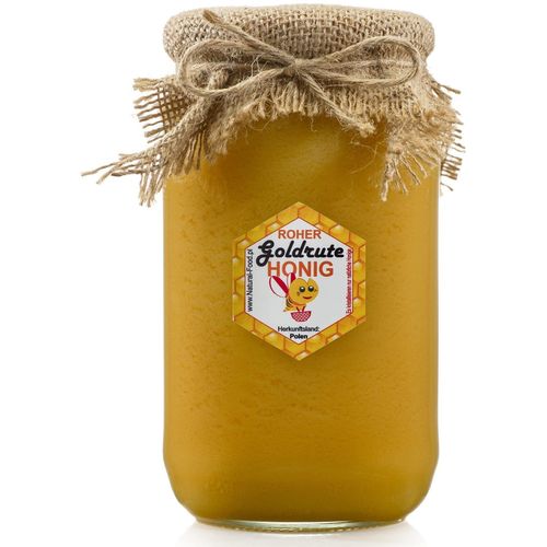 NATURAL FOOD Roher Honig - Direkt vom Imker - Roh Natürlich - Ungefiltert - Nicht Geschleudert oder Erhitzt - Geschenkidee - 22 KG - Goldrutenhonig