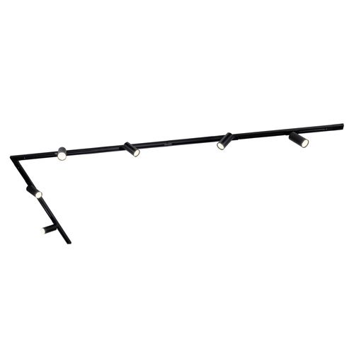 Ledvion - LED Stromschienenbeleuchtung 3M + 8 Stromschienenstrahler (Schwarz, dimmbar, GU10 Fassung), 1-phasige Stromschienenleuchte, Stromschienenbeleuchtungsarmatur