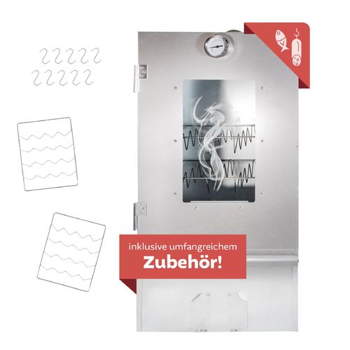 Räucherofen mit umfangreichem Zubehör, Räucherschrank mit 3 Etagen