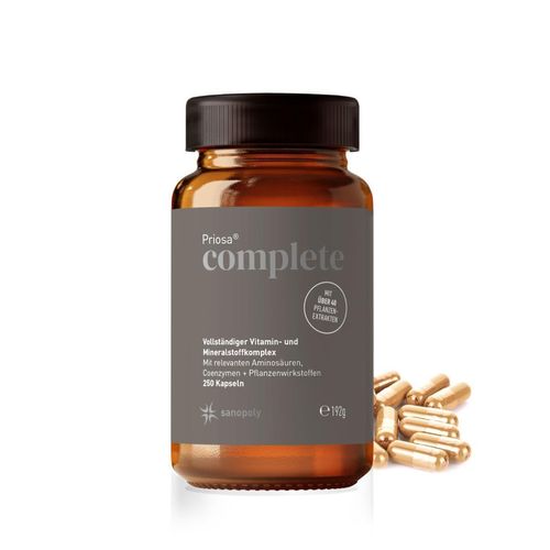 Sanopoly Priosa® complete | 250 Kapseln | alle Vitamine und Mineralstoffe | vegan