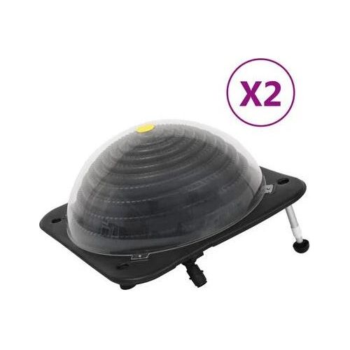 Solarkugel Poolheizung 2 Stk. 75x75x36 cm HDPE Aluminium