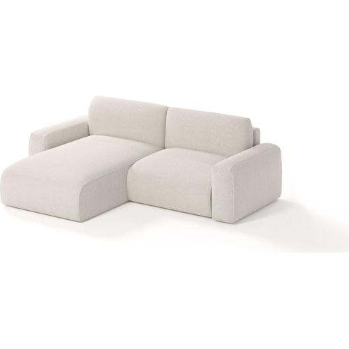 MEBLITO Ecksofa Big Sofa Witsum mini Universell Eckcouch mit Schlaffunktion Couch Sofagarnitur Creme (Anthology 01)