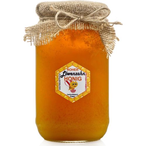 NATURAL FOOD Roher Honig - Direkt vom Imker - Roh Natürlich - Ungefiltert - Nicht Geschleudert oder Erhitzt - Geschenkidee - 11 KG - Löwenzahnhonig
