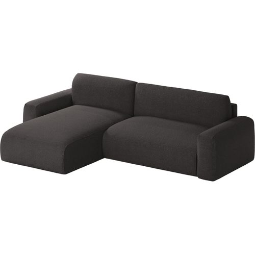MEBLITO Ecksofa Eckcouch mit Schlaffunktion Witsum L Universelle Bettkasten Couch Sofagarnitur Grau (Anthologie 18)