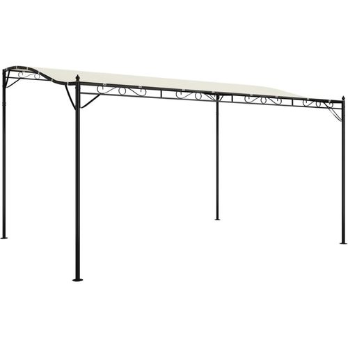 Markise Creme 4x3 m 180 g/m² Stoff und Stahl