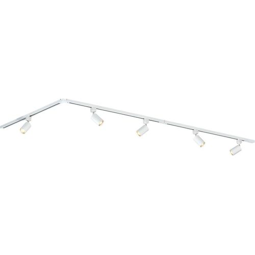 Qub Focus III - LED Schienensystem - Weiß - 1-Phasen - 300cm - 5x GU10 Spots - L-Form