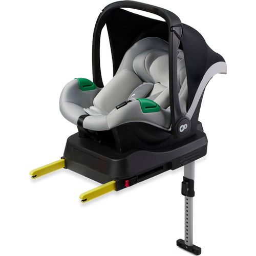 Kinderkraft MINK PRO i-Size Kindersitz 40-75 cm - mit MINK FX-Basisstation - ISOFIX - H-GUARD & SPS - rückwärtsgerichtet - ab Geburt - Grau