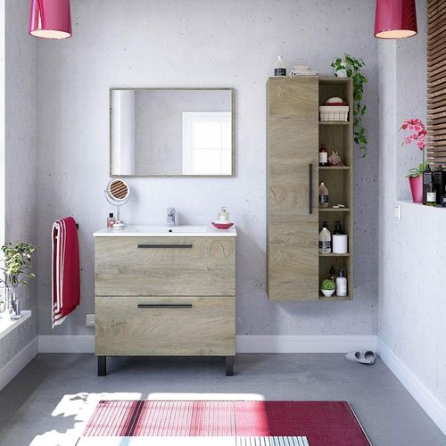 Badezimmer-Set ></noscript>ATHENA< in Alaska-Eiche - 80x80x45 (BxHxT)