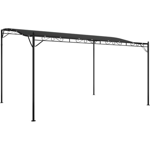 Markise Anthrazit 4x3 m 180 g/m² Stoff und Stahl