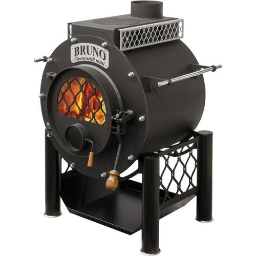 Werkstattofen Bruno® Romantik Mini | mit Kochplatte und Ständer | 9 kW