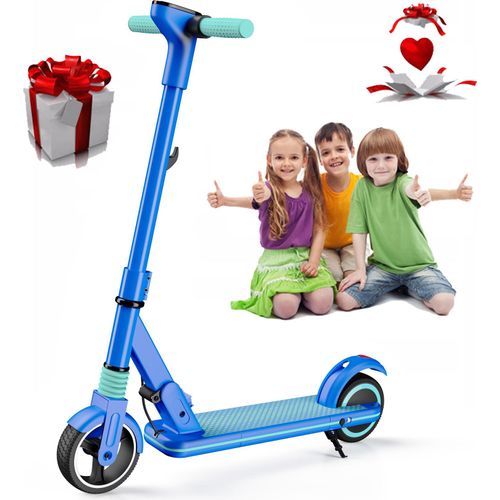 Elektroroller Blau S3 Kinder Klappbar E Scooter Für Kinder 8-14 Jahre E Roller mit LED Anzeige,130W Motor, 14km/h Kinderroller