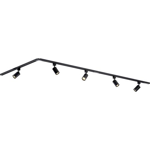 Qub Focus III - LED Schienensystem - Schwarz - 1-Phasen - 300cm - 5x GU10 Spots - L-Form