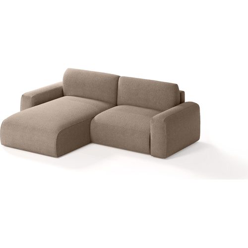 MEBLITO Ecksofa Big Sofa Witsum mini Universell Eckcouch mit Schlaffunktion Couch Sofagarnitur Brown (Anthology 04)