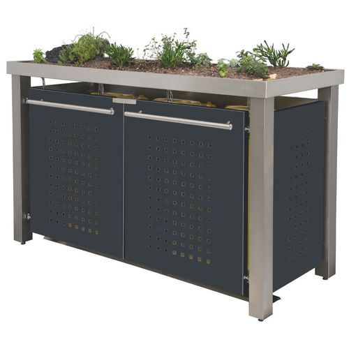 Müllbox Typ-EW, 2x 120l, Türfarbe Anthrazit