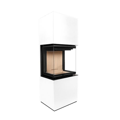 A.caminetti Premiumkaminofen SCANDINAVIAN 50 S weiss - 9kW Sichtglas zum schieben