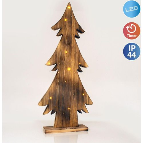 Weihnachtsbeleuchtung Draußen LED Weihnachtsdeko Außen Holz mit Timer