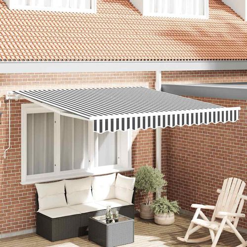 vidaXL Markise Automatisch Anthrazit & Weiß 300x250 cm