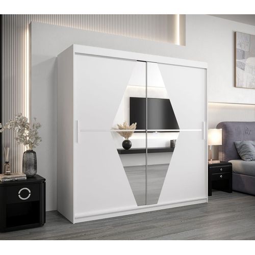 Kleiderschrank LAURA – Breite 200 cm, weiß