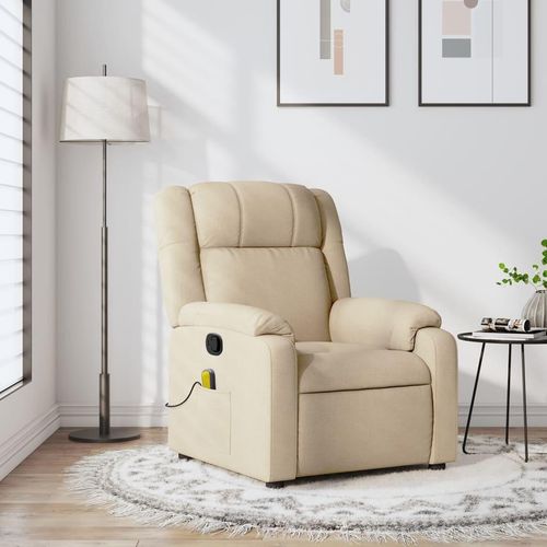 Schlichtes Massagesessel Creme Stoff Design Klassische Sessel 5596382