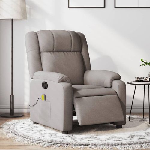 Schlichtes Massagesessel Elektrisch Taupe Stoff Design Klassische Sessel 7379371