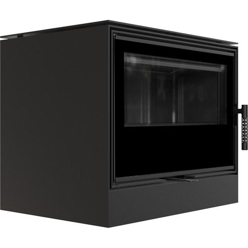 Kaminofen aus Stahl KRATKI KARI 70 Ø 150 8 kW schwarz Verkleidung