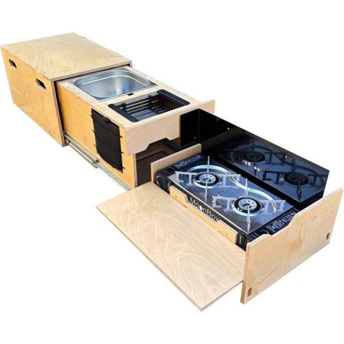 Moonbox Kitchenbox Campingbox Campingküche Campinglade Campingmodul UV-Lack