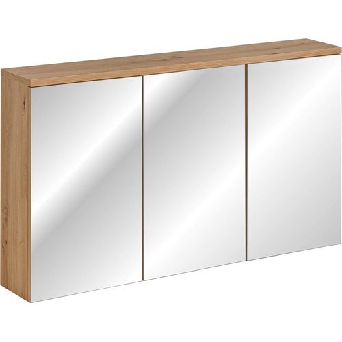 Badezimmer Spiegelschrank gross inkl. LED KONA Weiss Artisan Eiche