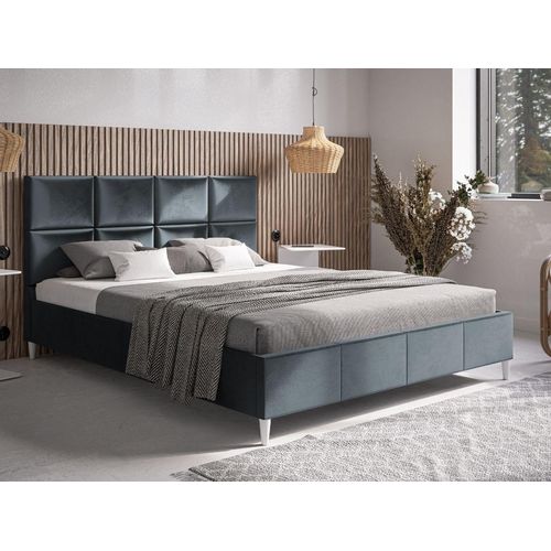 GrainGold Polsterbett Luxe 140x200 cm - Bett 140x200, Doppelbett Lattenrost - Graphit (Primo 212) Image