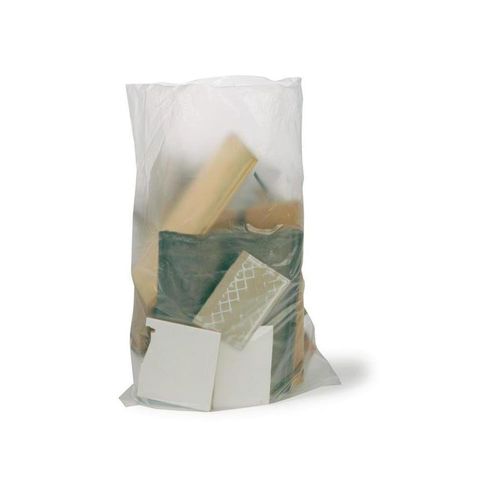 Schwergutsack Volumen 55l Maße 580c850mm Stärke 77µ HDPE transparent