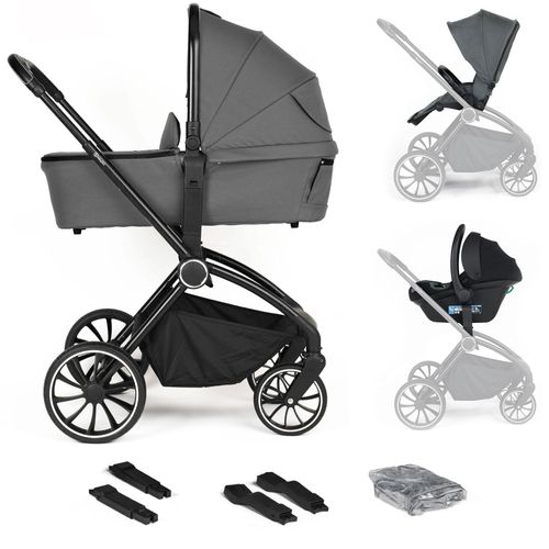 BabyGo 3in1 Kombikinderwagen Harmony, grau