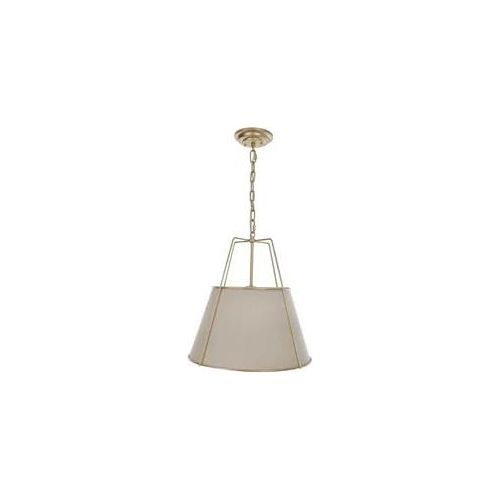 Amber Lampe - Gold Modernes Design Leinen Lampenschirm Elegante Pendelleuchte für Wohnzimmer Esszimmerlampe Büro Hochwertige Hängeleuchte