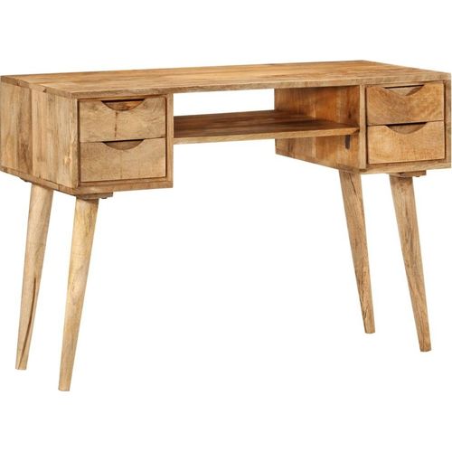 Schreibtisch mit Schubladen 110x47x76 cm Massivholz Mango 351593