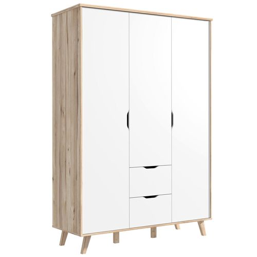 Kleiderschrank Vanadis 1 weiß 140x202x53 cm Schlafzimmer