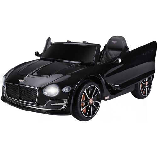 HOMCOM Elektroauto für Kinder Bentley GT, Batterieauto für Kinder ab 3 Jahren, Geschwindigkeit 2,5–5 km/h, 2 Steuermodi, Musik, Scheinwerfer, Rückwärtsgang, 108 x 60 x 43 cm, Schwarz