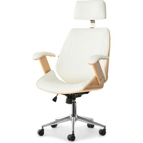 Bürostuhl EVALISA – Buche/Creme/Chrom