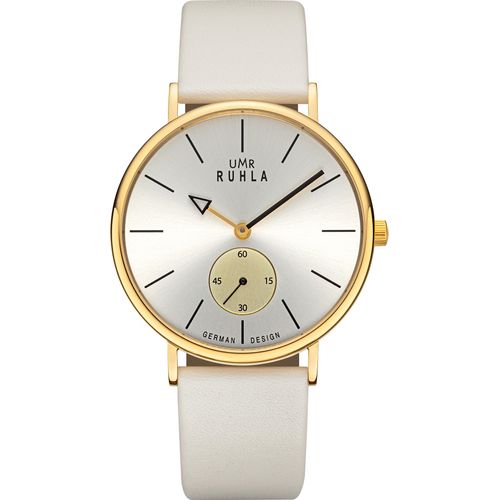UMR Ruhla Style Quarz Damen Uhr - schlichtes beiges Zifferblatt und Lederband - für einen schlichten, professionellen Look - 30168-5