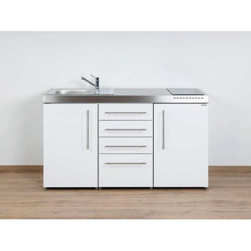 Stengel Miniküche Premiumline MPS4 150 mit Kühlschrank, Schubladenunterbau und Induktionskochfeld