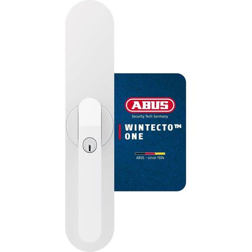 ABUS Fensterantrieb WINTECTO One – Smarter Fenstergriff mit Alarmfunktion – einfache Montage ohne Bohren – Weiß, gleichschließend (AL0089)