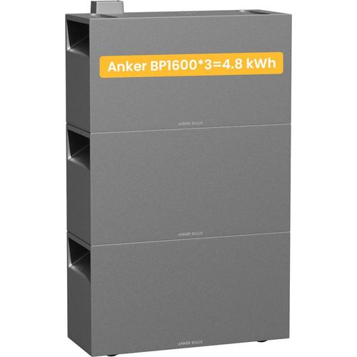Anker SOLIX BP1600 Erweiterungsakkux3, 4800Wh, LifePo4 Akkus, 6.