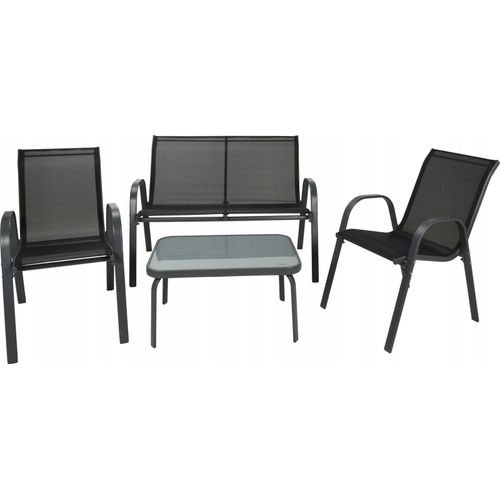 Gartenmöbel-Set Tisch + Sofa + 2 Sessel