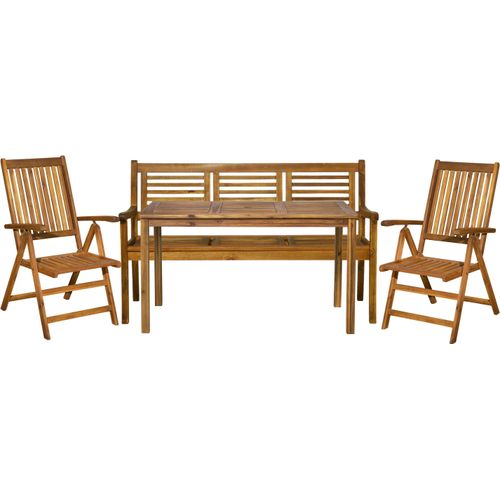 Garten Sitzgruppe massiv Essgruppe Balkon Terrasse Holz Gartenstuhl Gartentisch