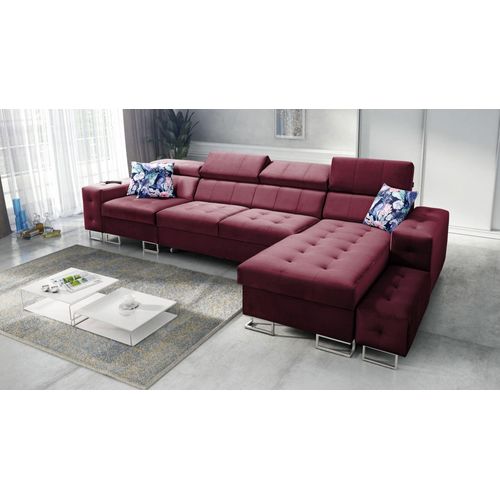 Wohnzimmer Eckcouch mit Schlaffunktion Ecksofa Schlafsofa HILTONE XI Farbe wählbar
