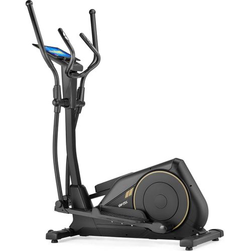 Gymtek® Magnetischer Crosstrainer für Zuhause, Elliptical Trainer, Ellipsentrainer - 12 Programme, 11 kg Schwungmasse, 16 Widerstandsstufen - Klappbar
