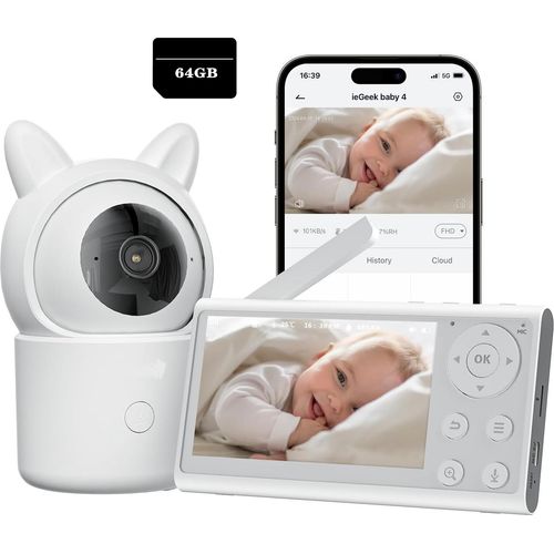 ZREE Babyphone mit Kamera, Nachtsicht, 1080P/4,3