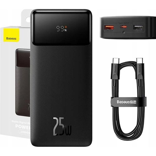 Powerbank Baseus 20000Mah 25W Usb-C + 2X Usb Fast Charging Safe