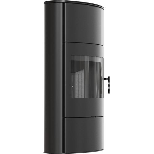 Kaminofen aus stahl AB/S/2/ROLLO Hoch Ø 150 10 kW schwarz Verkleidung