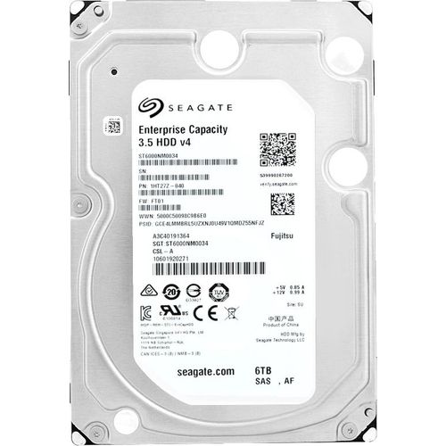 Festplatte Seagate 6Tb ST6000NM0034 128Mb Cache 7200Rpm Sas III 3,5